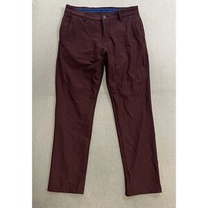 Twillory Performance Pants Men's 31x30 Burgundy Tailored Fit Technical Fabric